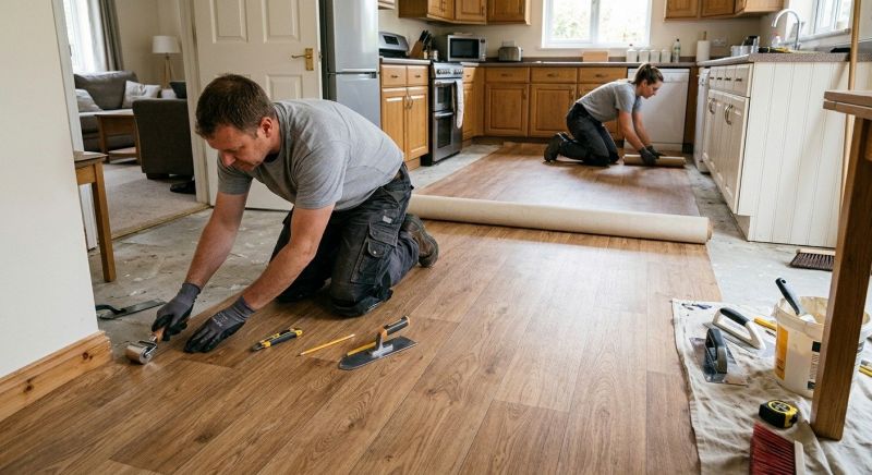 Linoleum Floor Installation in Peabody, MA