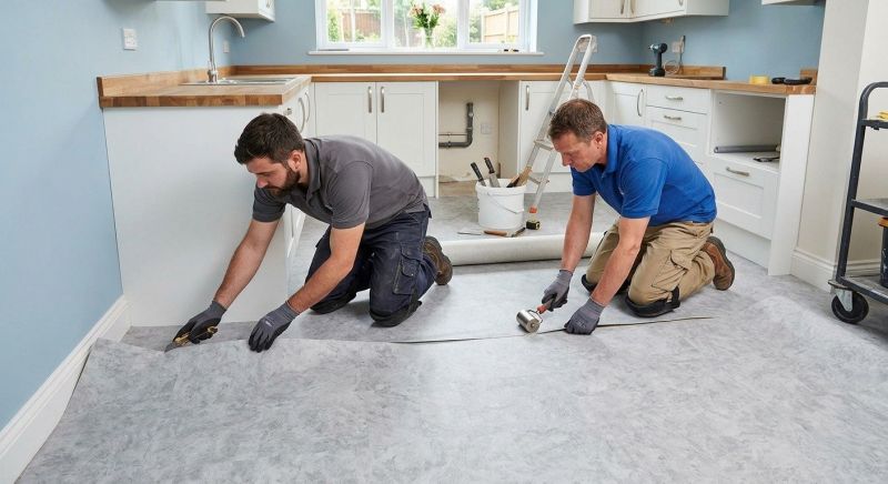Sheet Linoleum Installation in Peabody, MA
